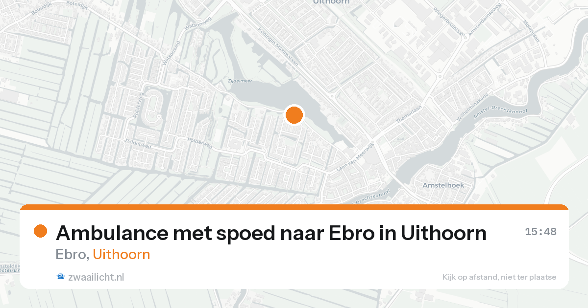Ambulance met spoed naar Ebro in Uithoorn — 16 jun 2026