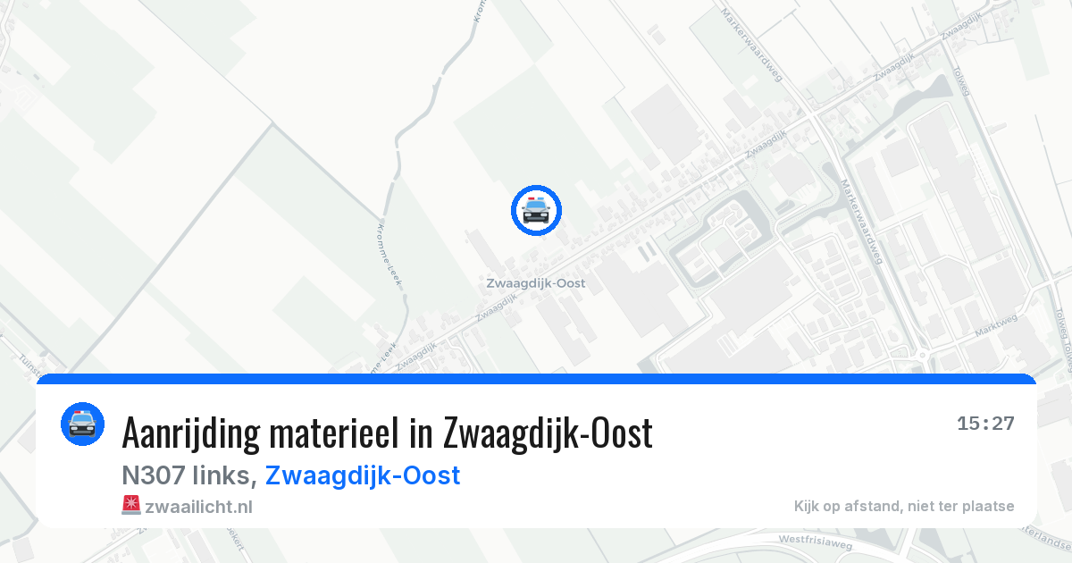 Aanrijding materieel in Zwaagdijk-Oost — 3 jun 2026