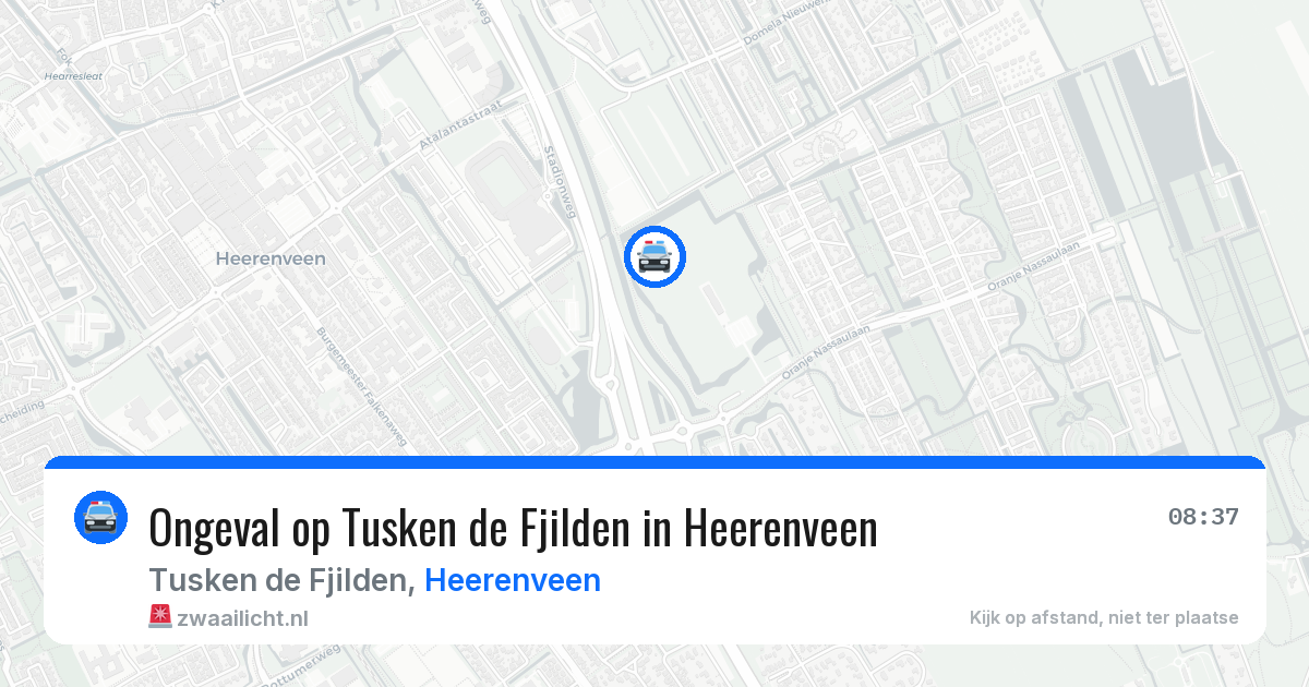 Ongeval op Tusken de Fjilden in Heerenveen — 29 jun 2026