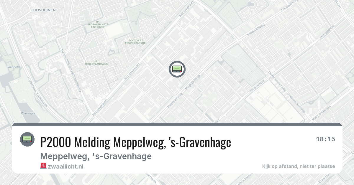 P2000 Melding Meppelweg, 's-Gravenhage — 8 feb 2026