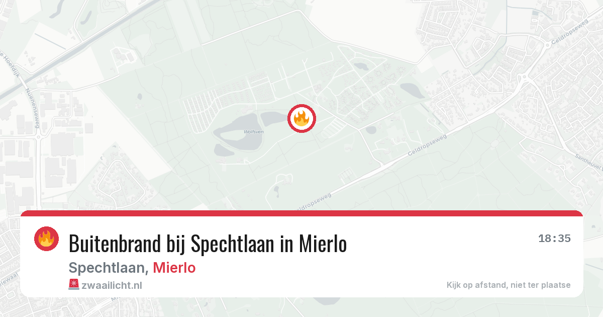 Buitenbrand bij Spechtlaan in Mierlo — 7 jul 2026