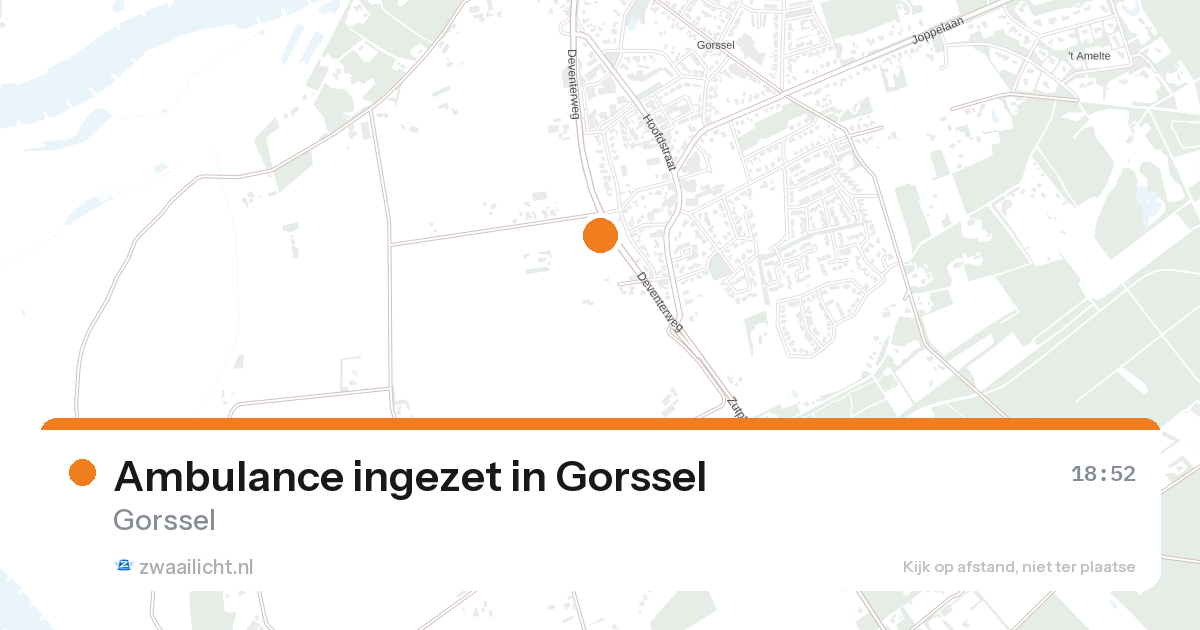 Ambulance ingezet in Gorssel — 23 aug 2026