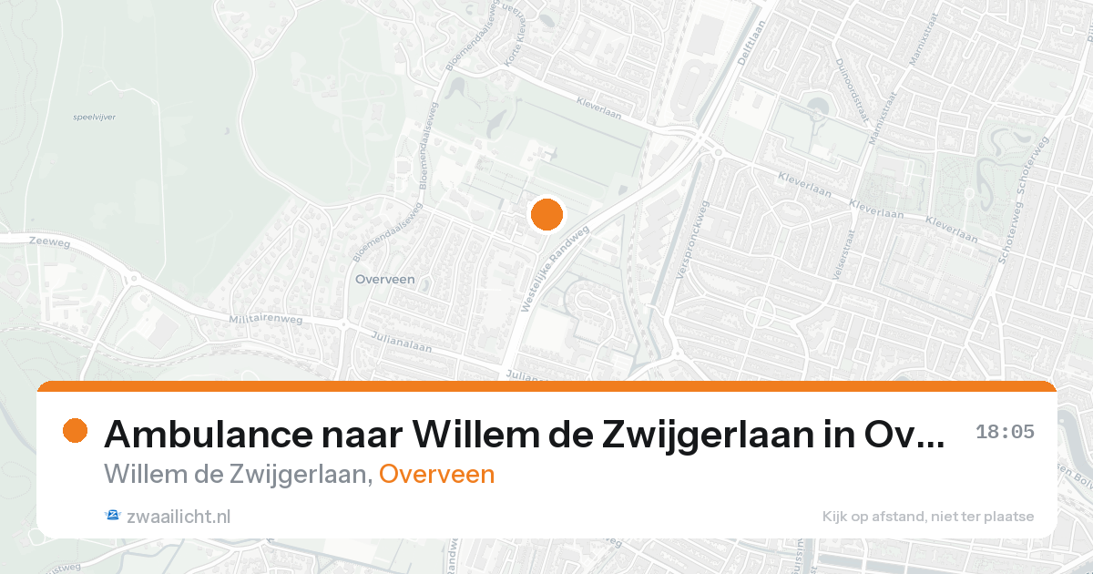 Ambulance naar Willem de Zwijgerlaan in Overveen — 22 aug 2026