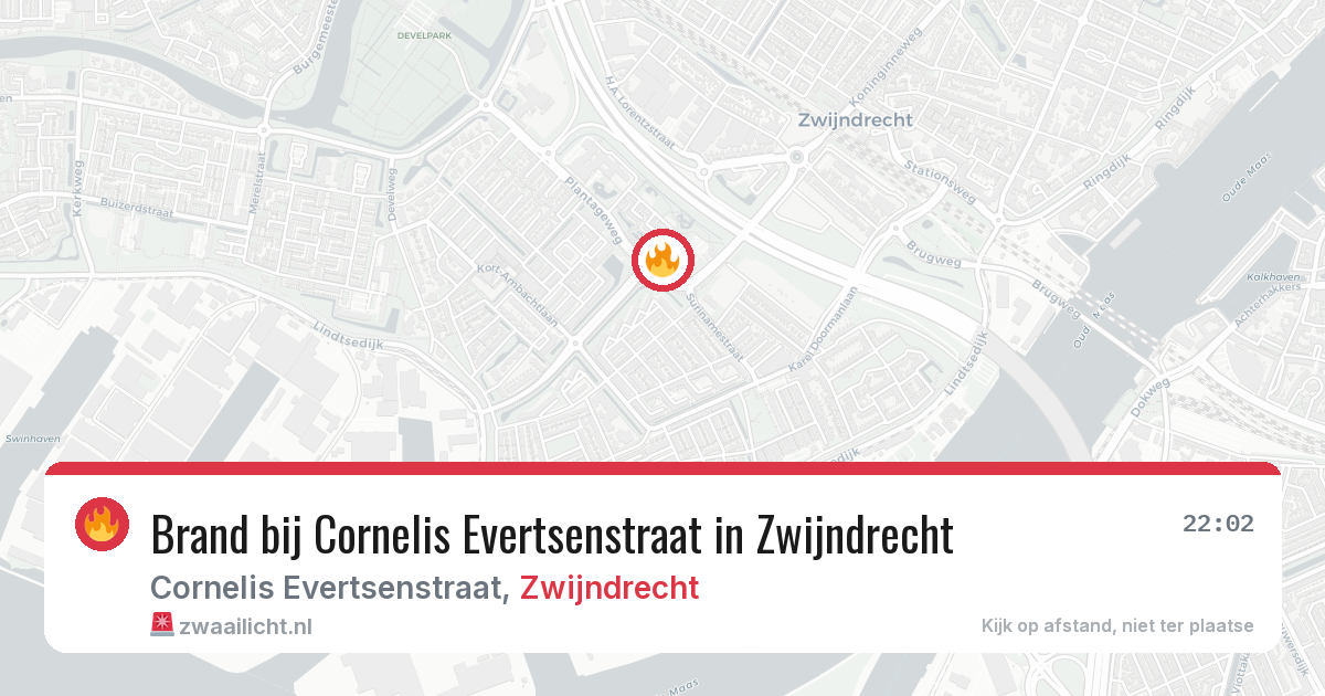 Brand bij Cornelis Evertsenstraat in Zwijndrecht — 25 jun 2026