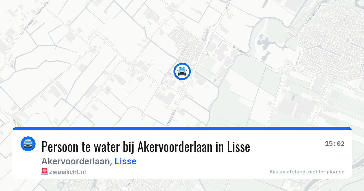 Persoon te water bij Akervoorderlaan in Lisse — 23 jun 2026
