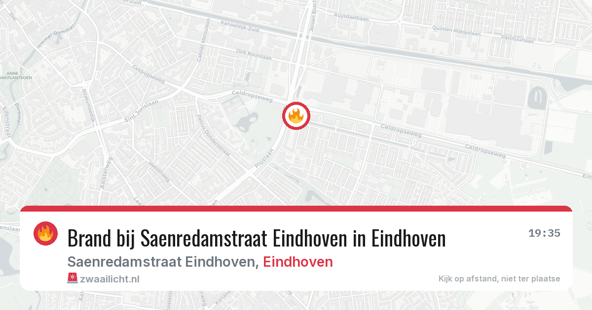 Brand bij Saenredamstraat Eindhoven in Eindhoven — 6 jul 2026