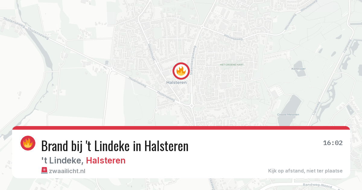 Brand bij 't Lindeke in Halsteren — 3 jul 2026