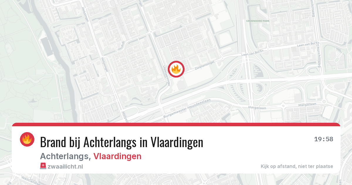 Brand bij Achterlangs in Vlaardingen — 2 aug 2026