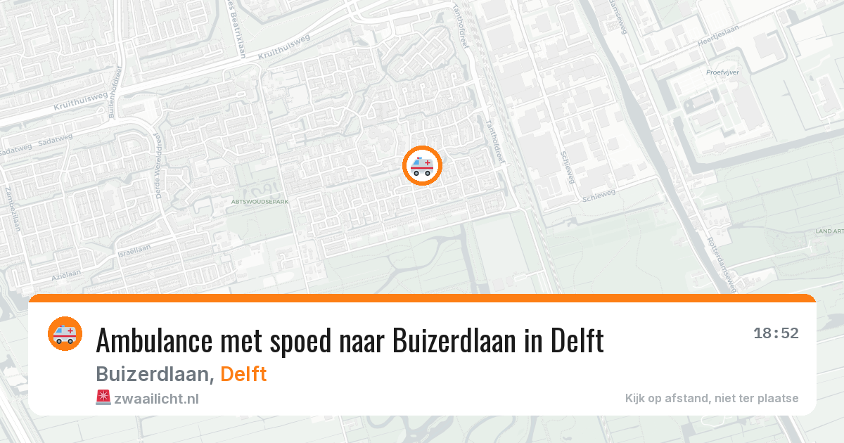 Ambulance met spoed naar Buizerdlaan in Delft — 11 apr 2026