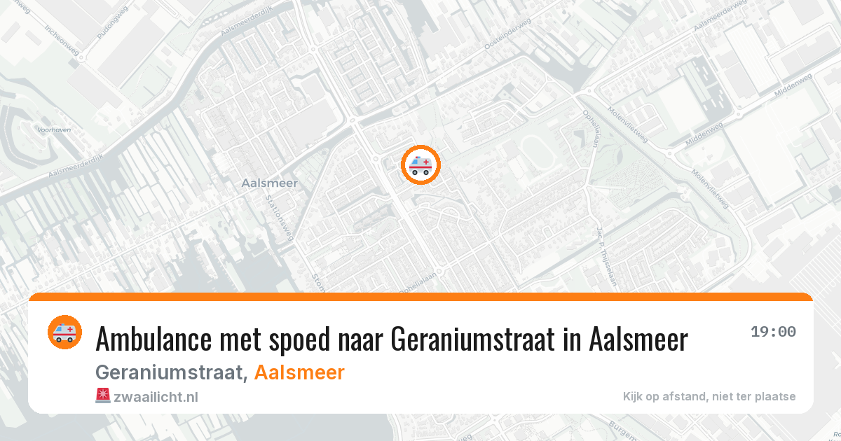 Ambulance met spoed naar Geraniumstraat in Aalsmeer — 11 jul 2026