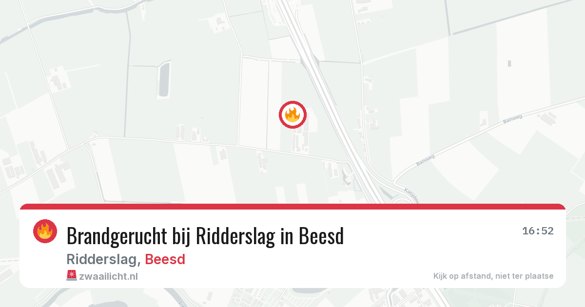Brandgerucht bij Ridderslag in Beesd — 7 jul 2026