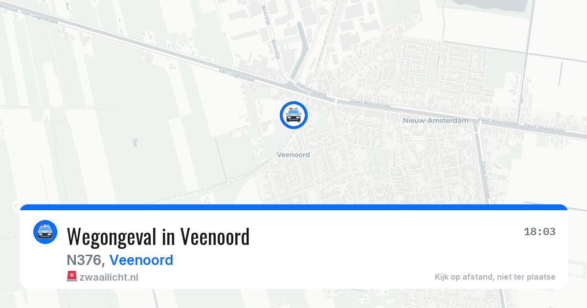 Wegongeval in Veenoord — 15 apr 2026