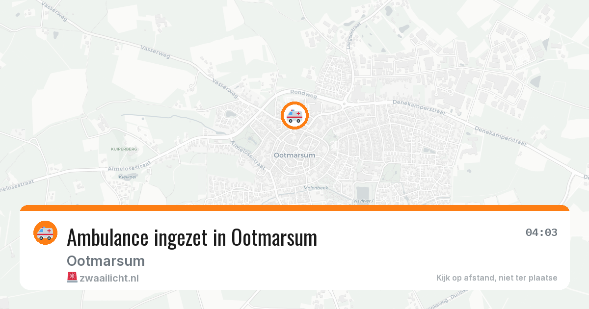 Ambulance ingezet in Ootmarsum — 25 mrt 2026
