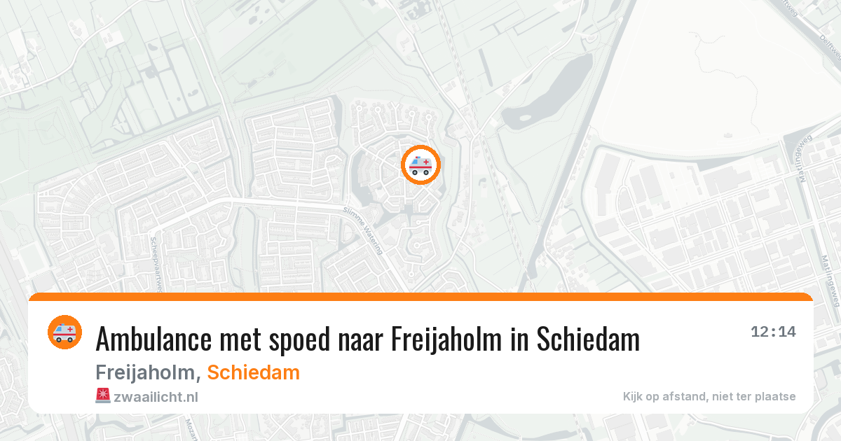 Ambulance met spoed naar Freijaholm in Schiedam — 7 aug 2026