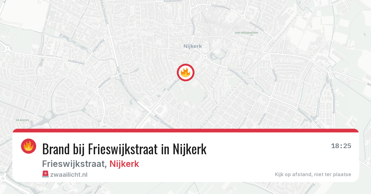 Brand bij Frieswijkstraat in Nijkerk — 2 jul 2026