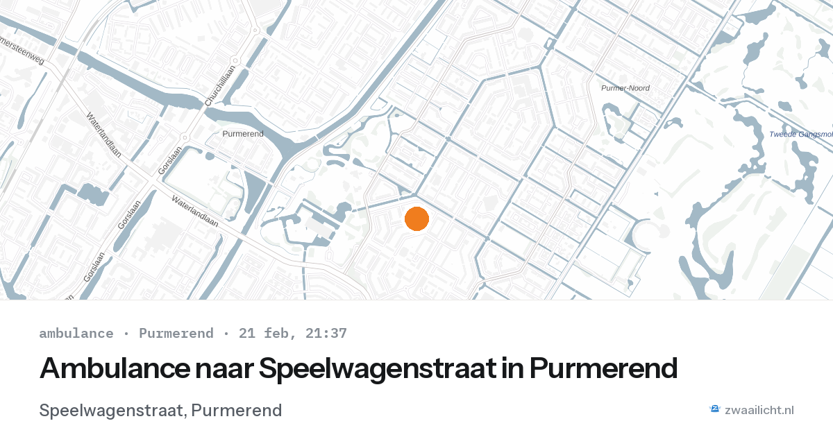 Ambulance naar Speelwagenstraat in Purmerend — 21 feb 2026