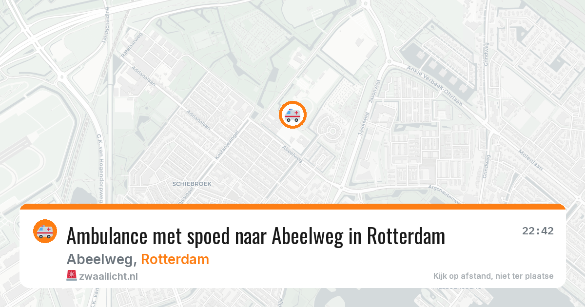 Ambulance met spoed naar Abeelweg in Rotterdam — 16 jul 2026