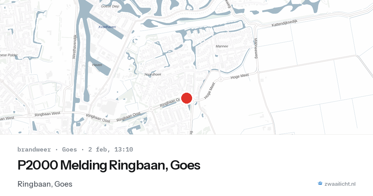P2000 Melding Ringbaan, Goes — 2 feb 2026