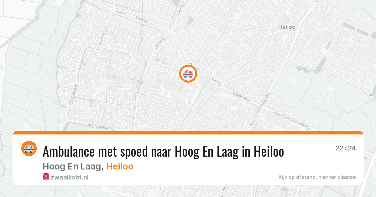 Ambulance met spoed naar Hoog En Laag in Heiloo — 10 aug 2026