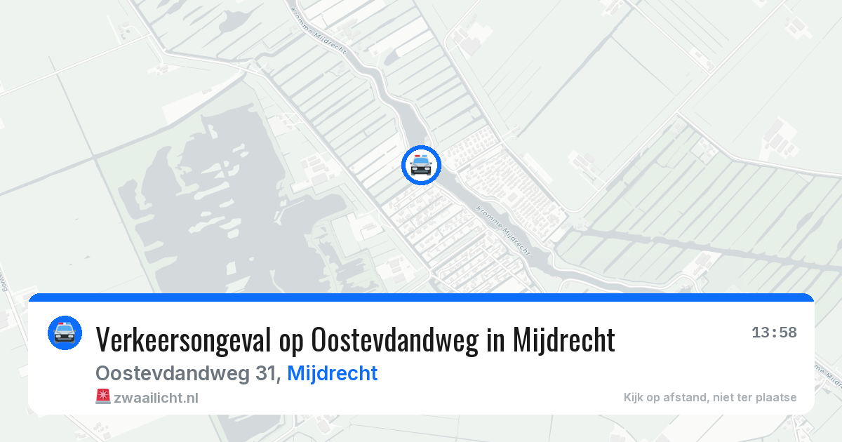 Verkeersongeval op Oostevdandweg in Mijdrecht — 11 apr 2026