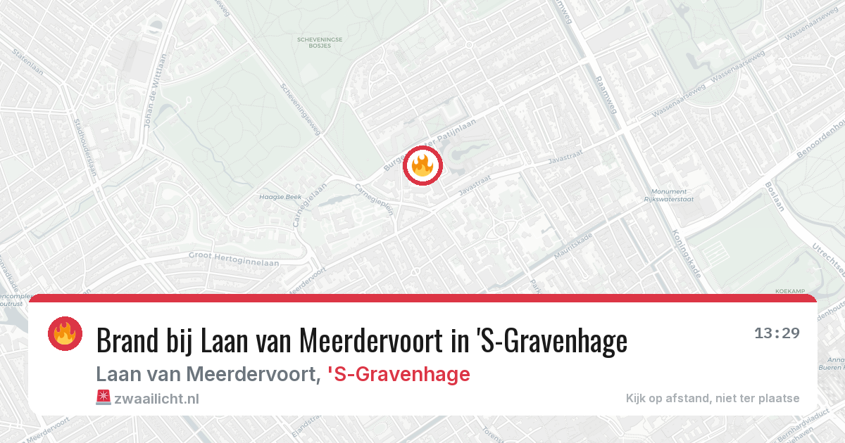 Brand bij Laan van Meerdervoort in 'S-Gravenhage — 12 mrt 2026