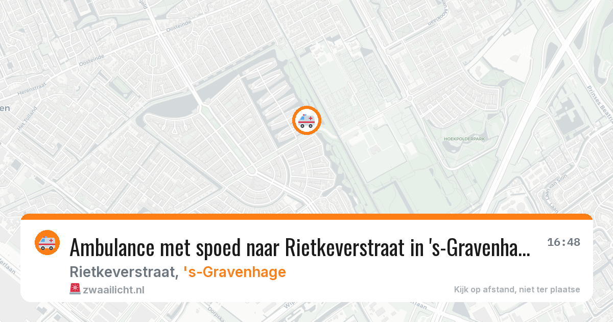 Ambulance met spoed naar Rietkeverstraat in 's-Gravenhage — 13 mei 2026