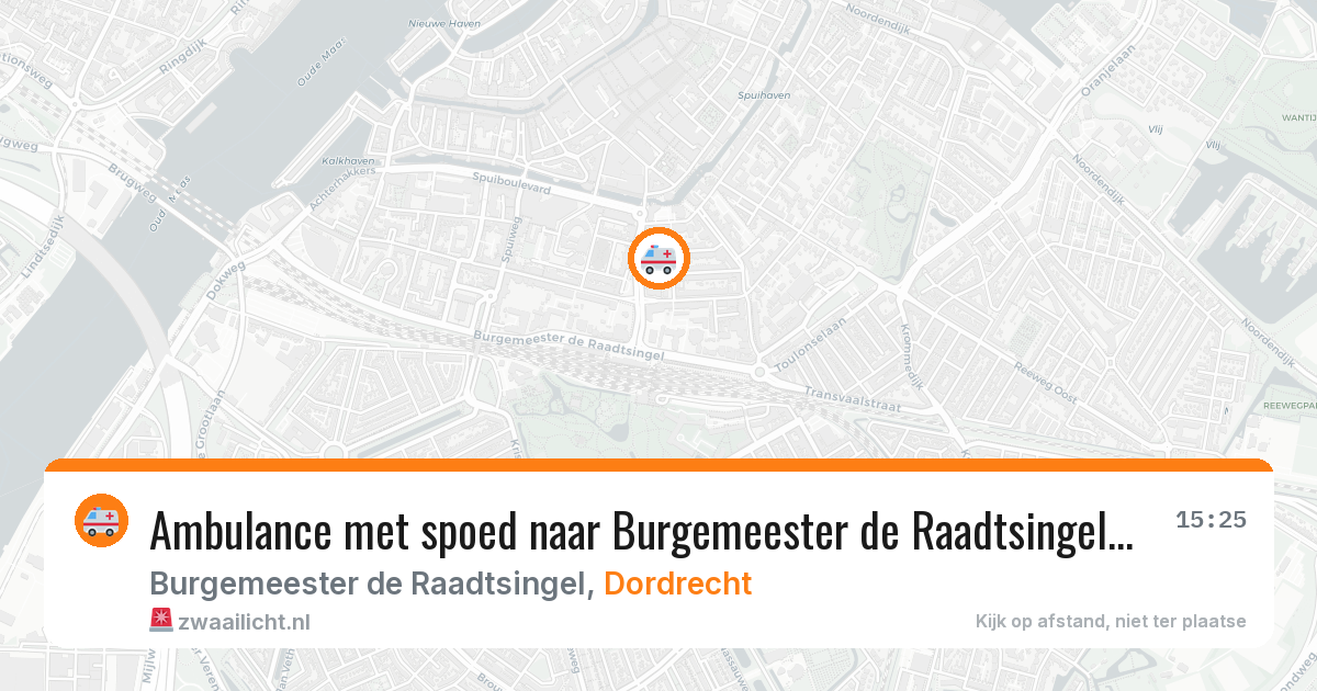 Ambulance met spoed naar Burgemeester de Raadtsingel in Dordrecht — 16 jan 2026