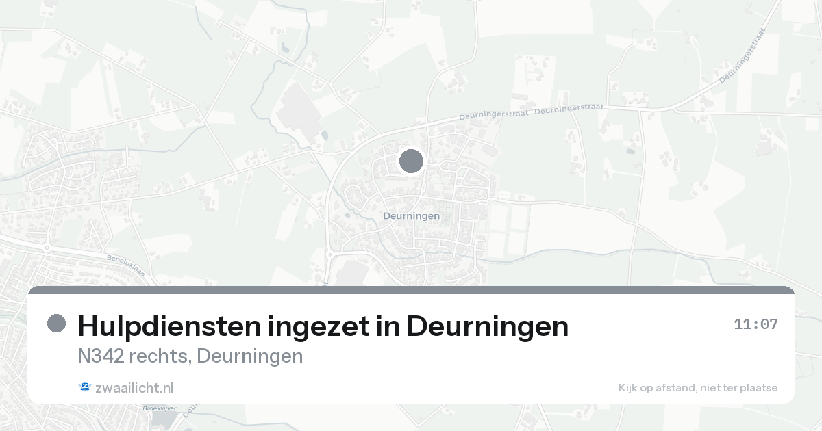 Hulpdiensten ingezet in Deurningen — 5 aug 2026 | 🚨 Zwaailicht.nl