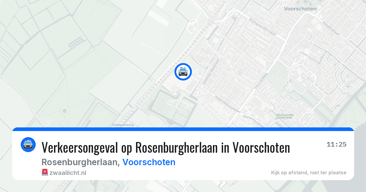 Verkeersongeval op Rosenburgherlaan in Voorschoten — 6 jul 2026