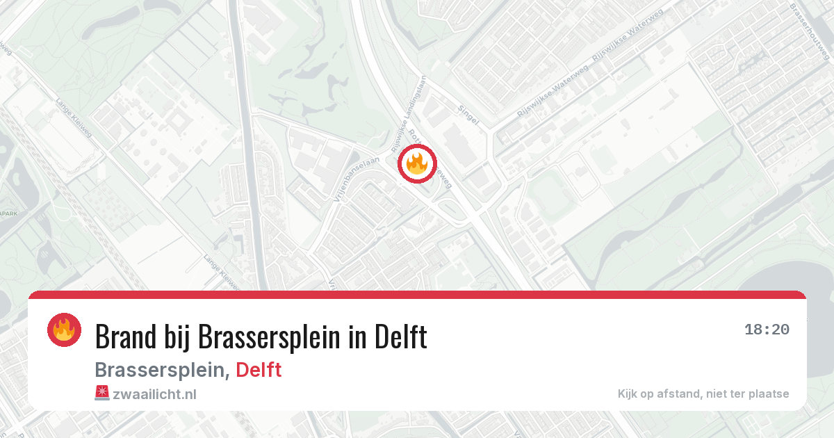 Brand bij Brassersplein in Delft — 9 jul 2026