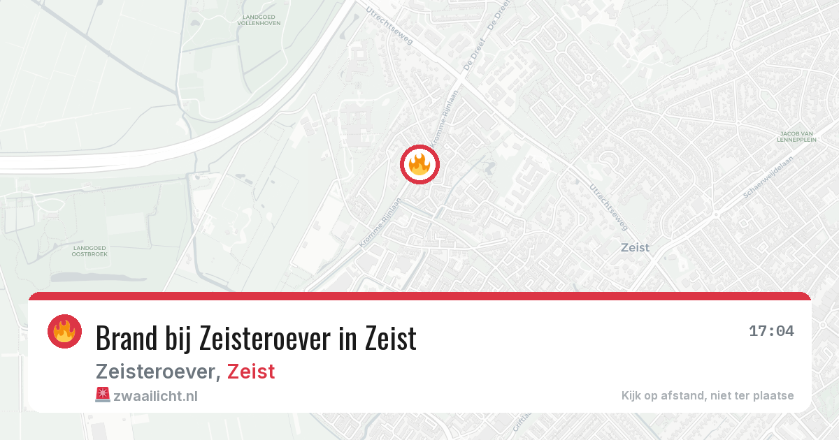 Brand bij Zeisteroever in Zeist — 11 jul 2026