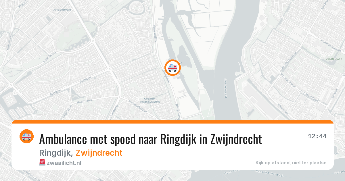 Ambulance met spoed naar Ringdijk in Zwijndrecht — 24 feb 2026