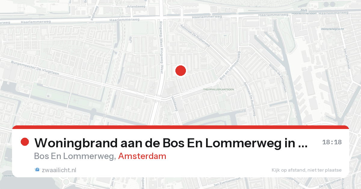 Woningbrand aan de Bos En Lommerweg in Amsterdam — 31 jan 2026