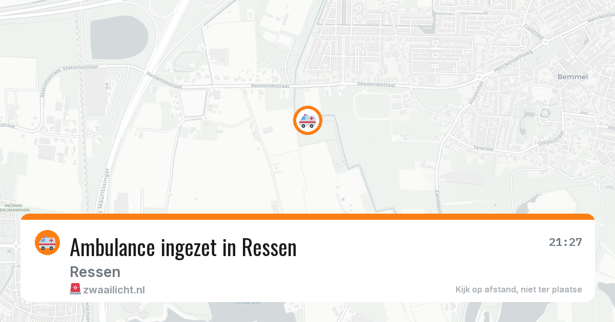Ambulance ingezet in Ressen — 23 feb 2026