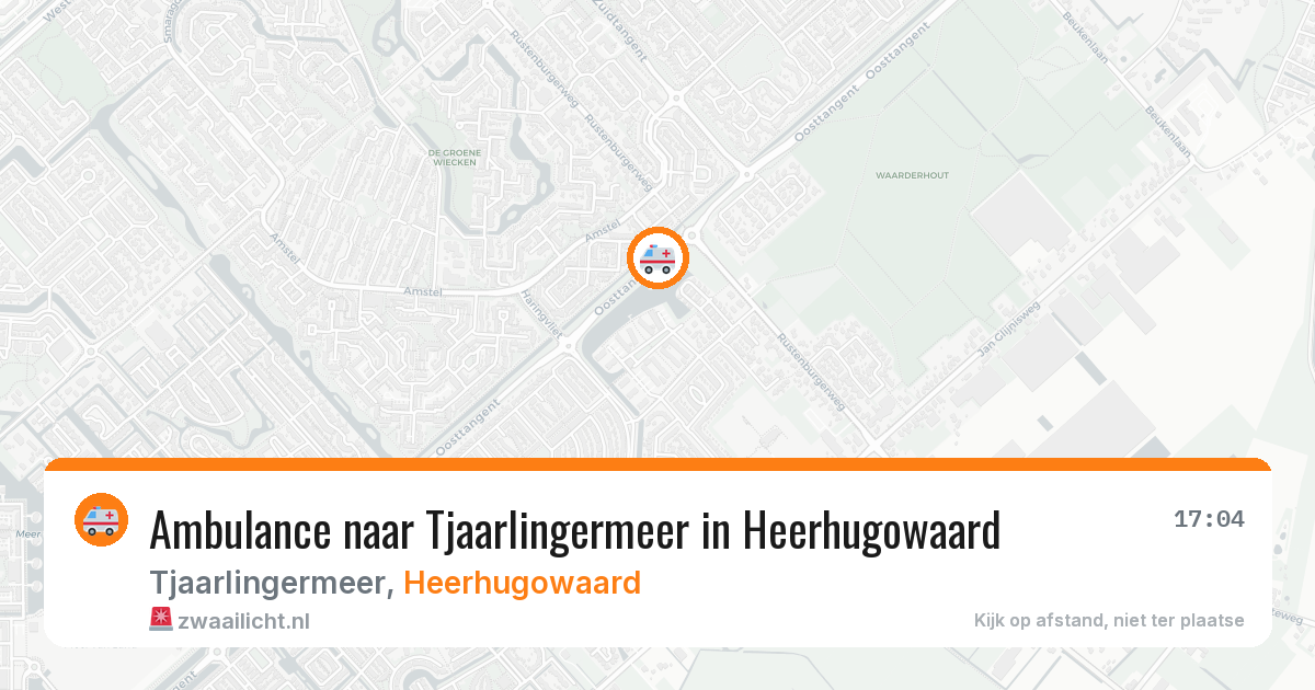 Ambulance naar Tjaarlingermeer in Heerhugowaard — 13 mei 2026