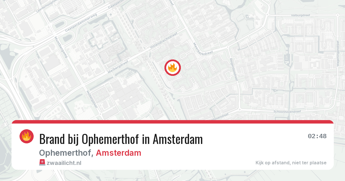 Brand bij Ophemerthof in Amsterdam — 29 jul 2026