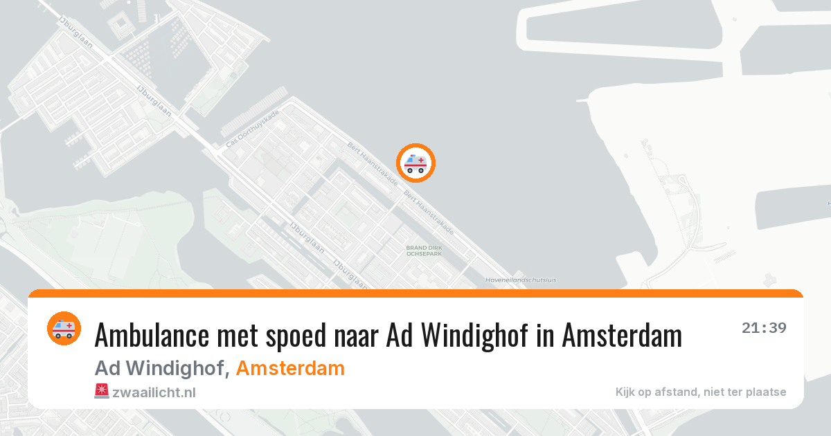 Ambulance met spoed naar Ad Windighof in Amsterdam — 5 mei 2026