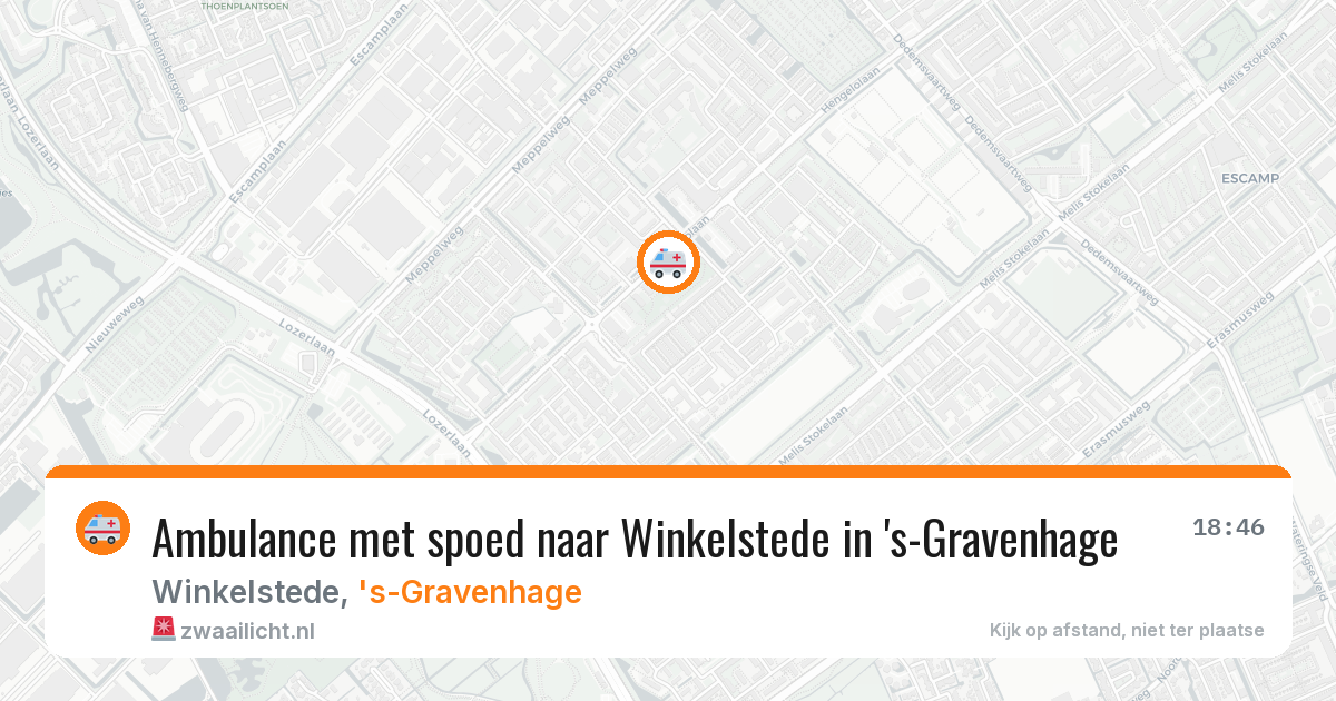 Ambulance met spoed naar Winkelstede in 's-Gravenhage — 4 apr 2026