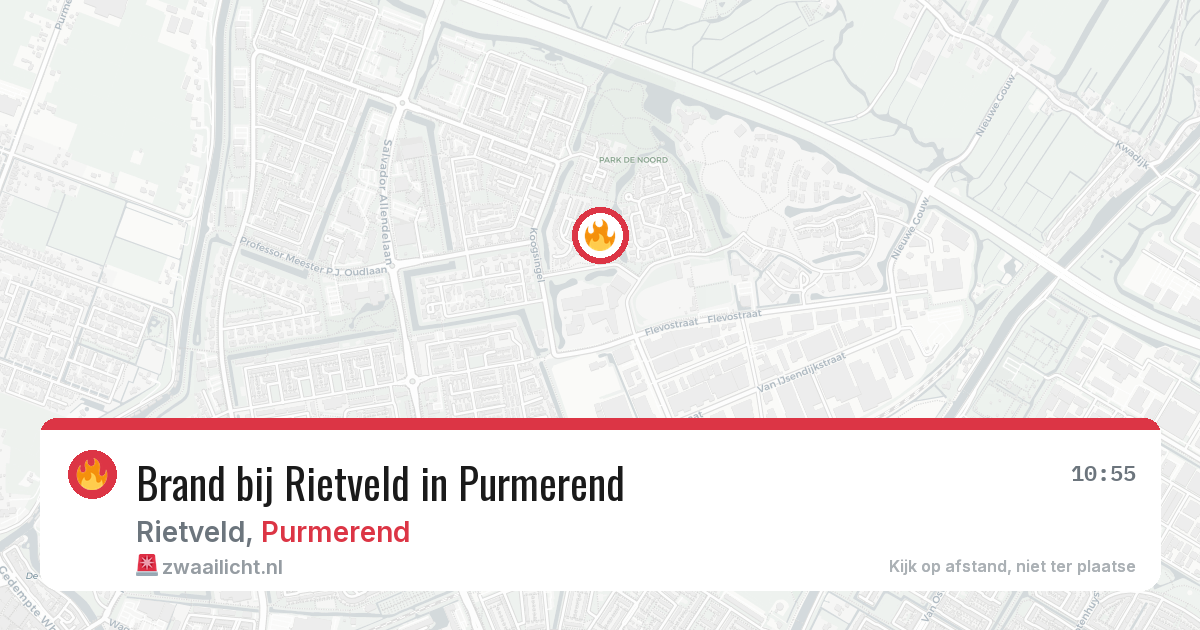 Brand bij Rietveld in Purmerend — 19 jun 2026