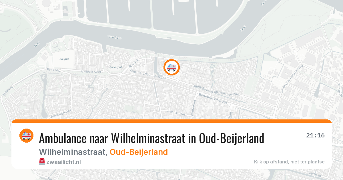 Ambulance naar Wilhelminastraat in Oud-Beijerland — 8 jul 2026