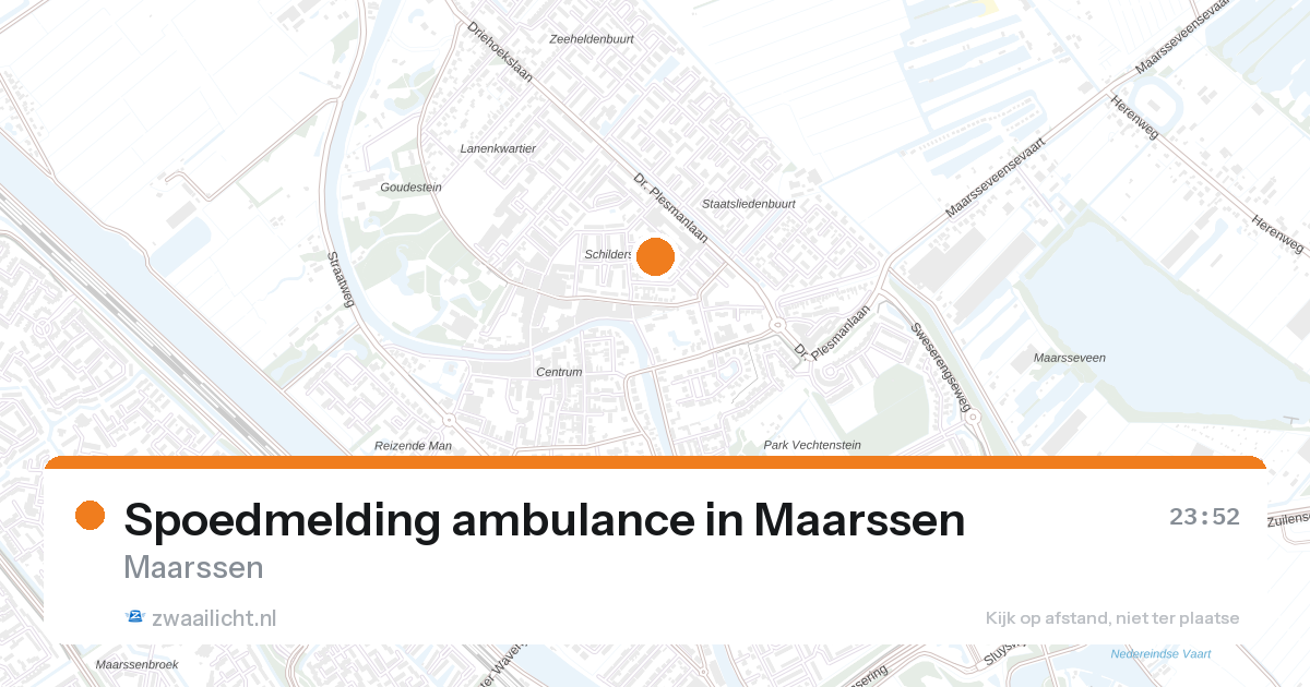 Spoedmelding ambulance in Maarssen — 26 aug 2026