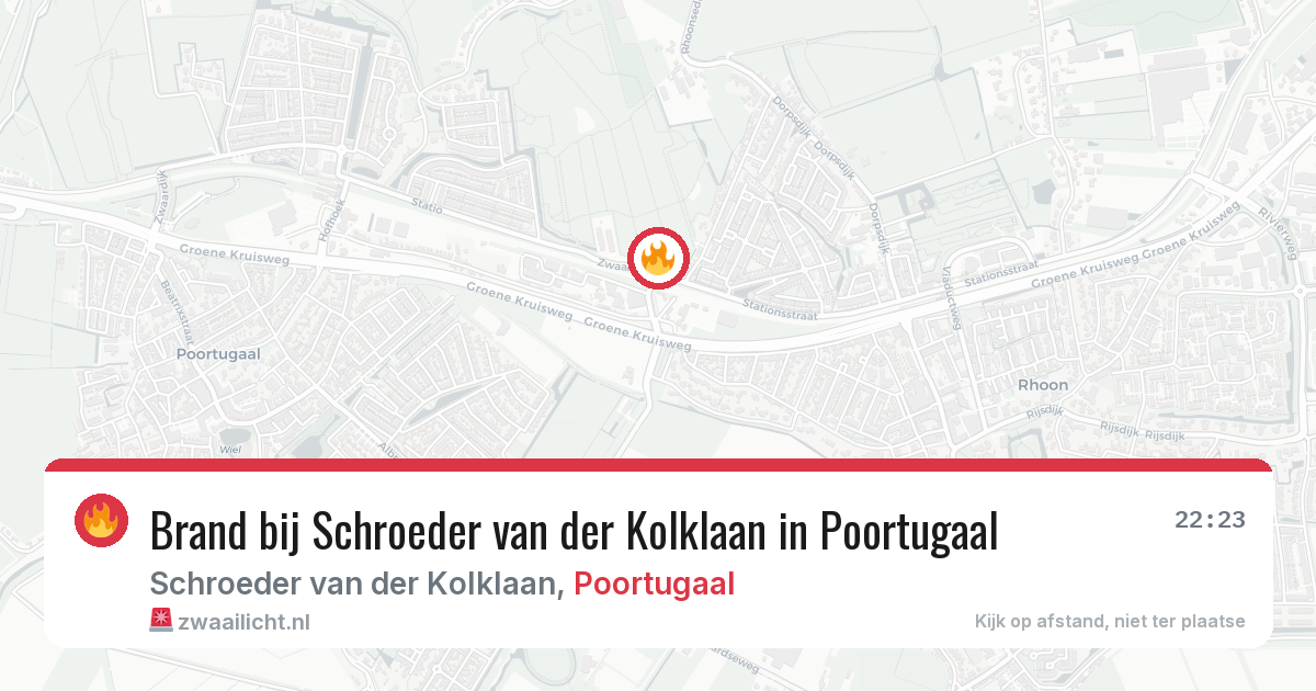 Brand bij Schroeder van der Kolklaan in Poortugaal — 25 mrt 2026