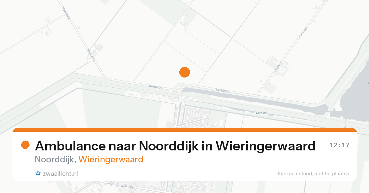 Ambulance naar Noorddijk in Wieringerwaard — 21 aug 2026
