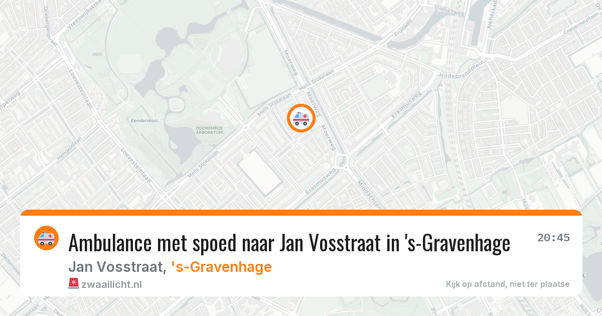Ambulance met spoed naar Jan Vosstraat in 's-Gravenhage — 1 aug 2026