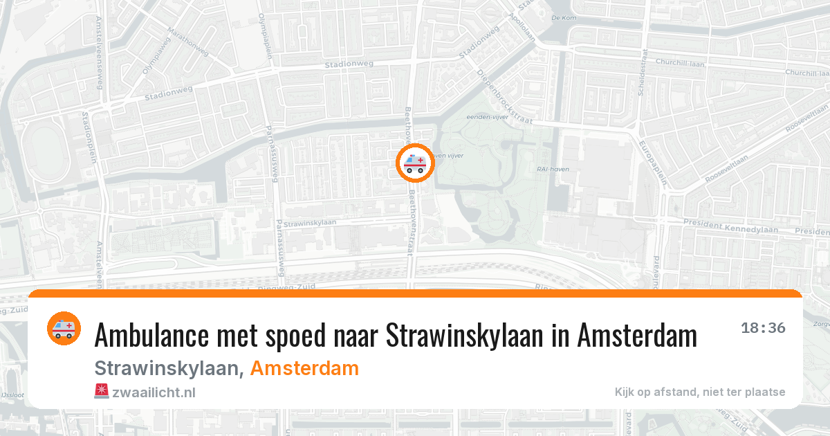Ambulance met spoed naar Strawinskylaan in Amsterdam — 26 mei 2026