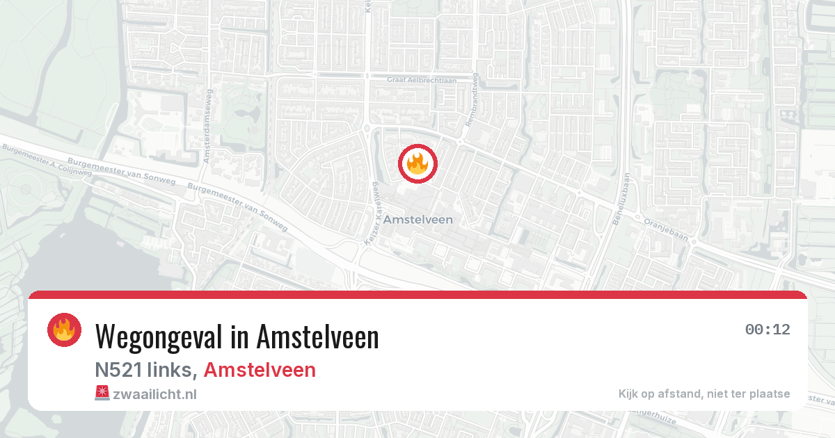 Wegongeval in Amstelveen — 20 jun 2026