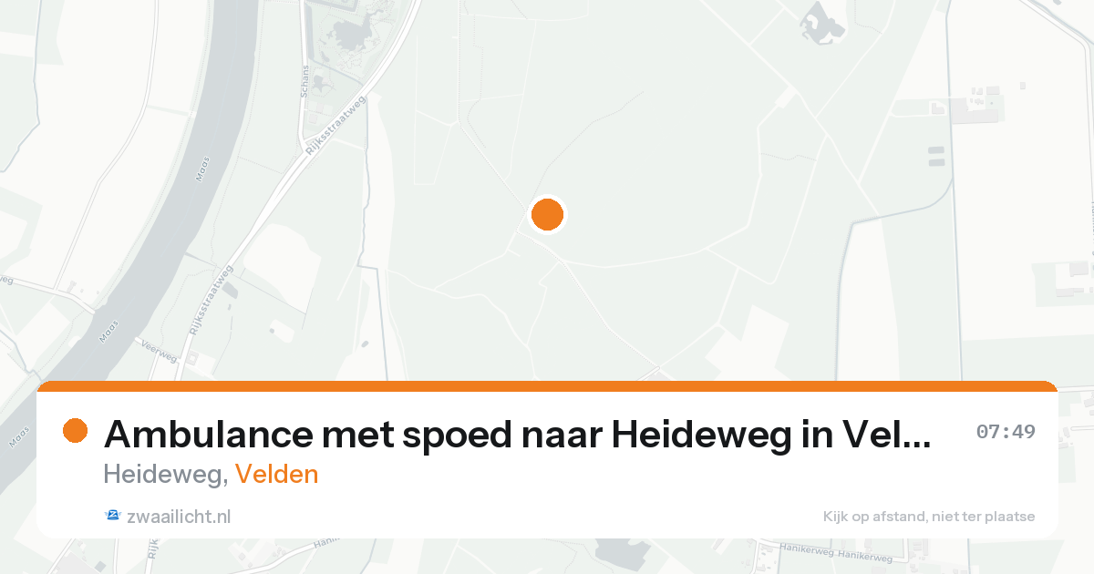 Ambulance met spoed naar Heideweg in Velden — 14 aug 2026