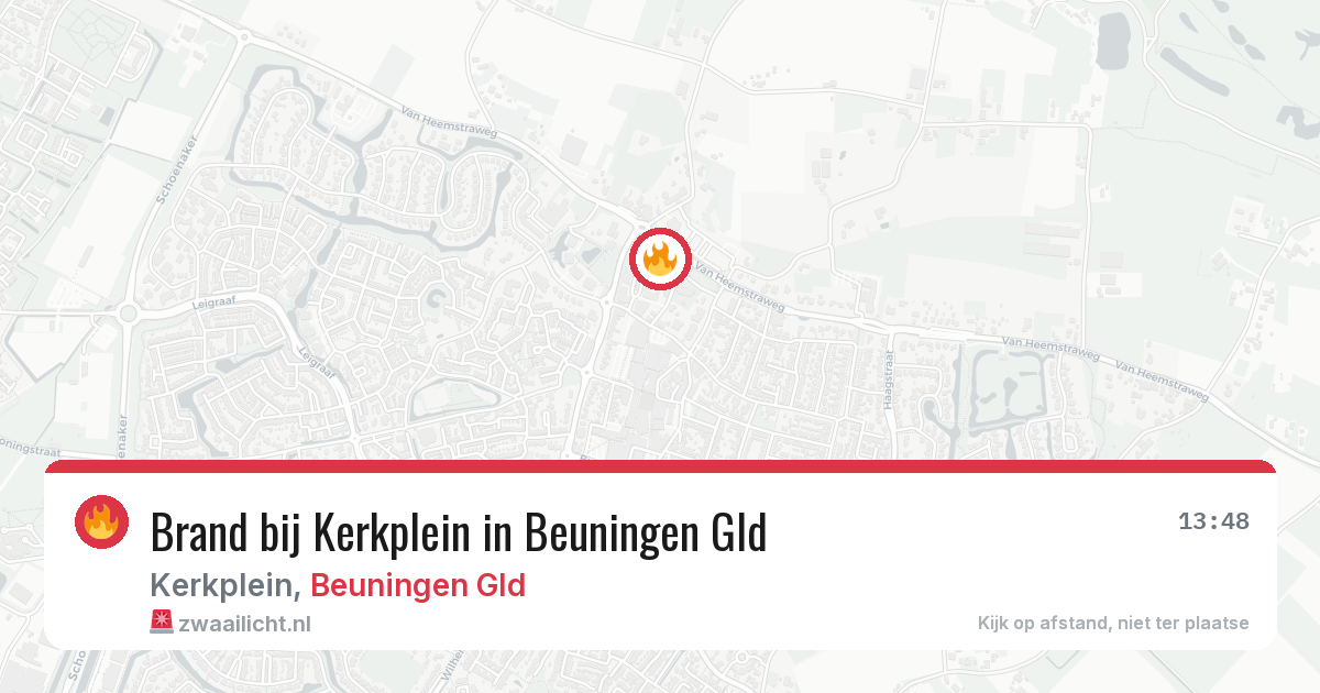 Brand bij Kerkplein in Beuningen Gld — 22 jul 2026