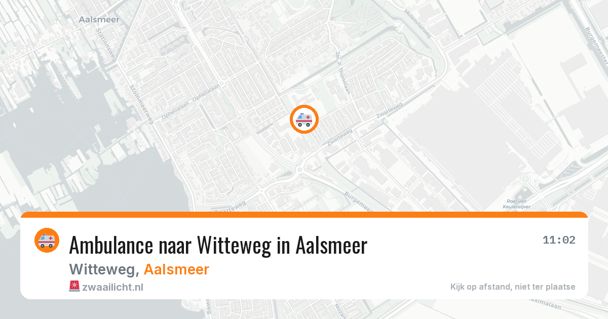 Ambulance naar Witteweg in Aalsmeer — 27 jun 2026