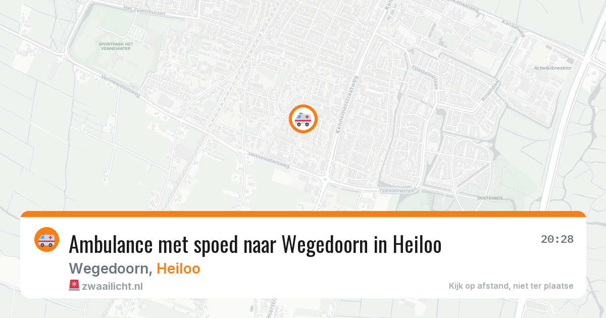 Ambulance met spoed naar Wegedoorn in Heiloo — 6 jul 2026